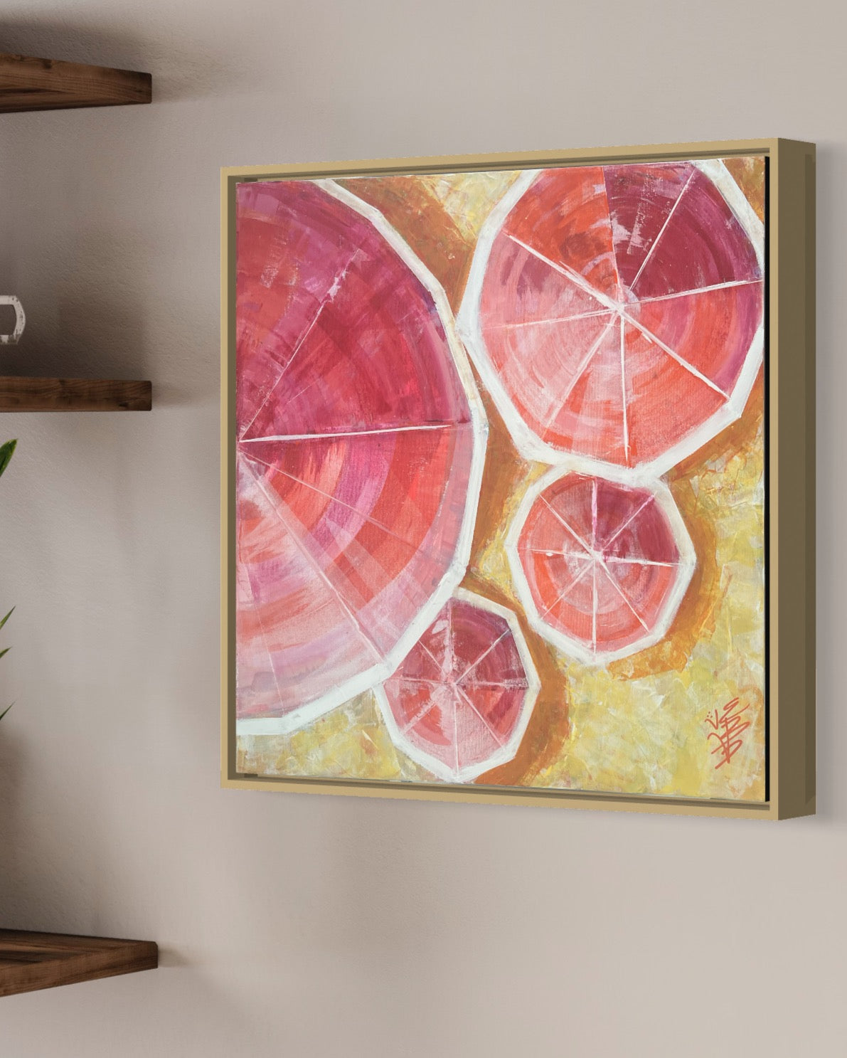 Pink and orange beach party