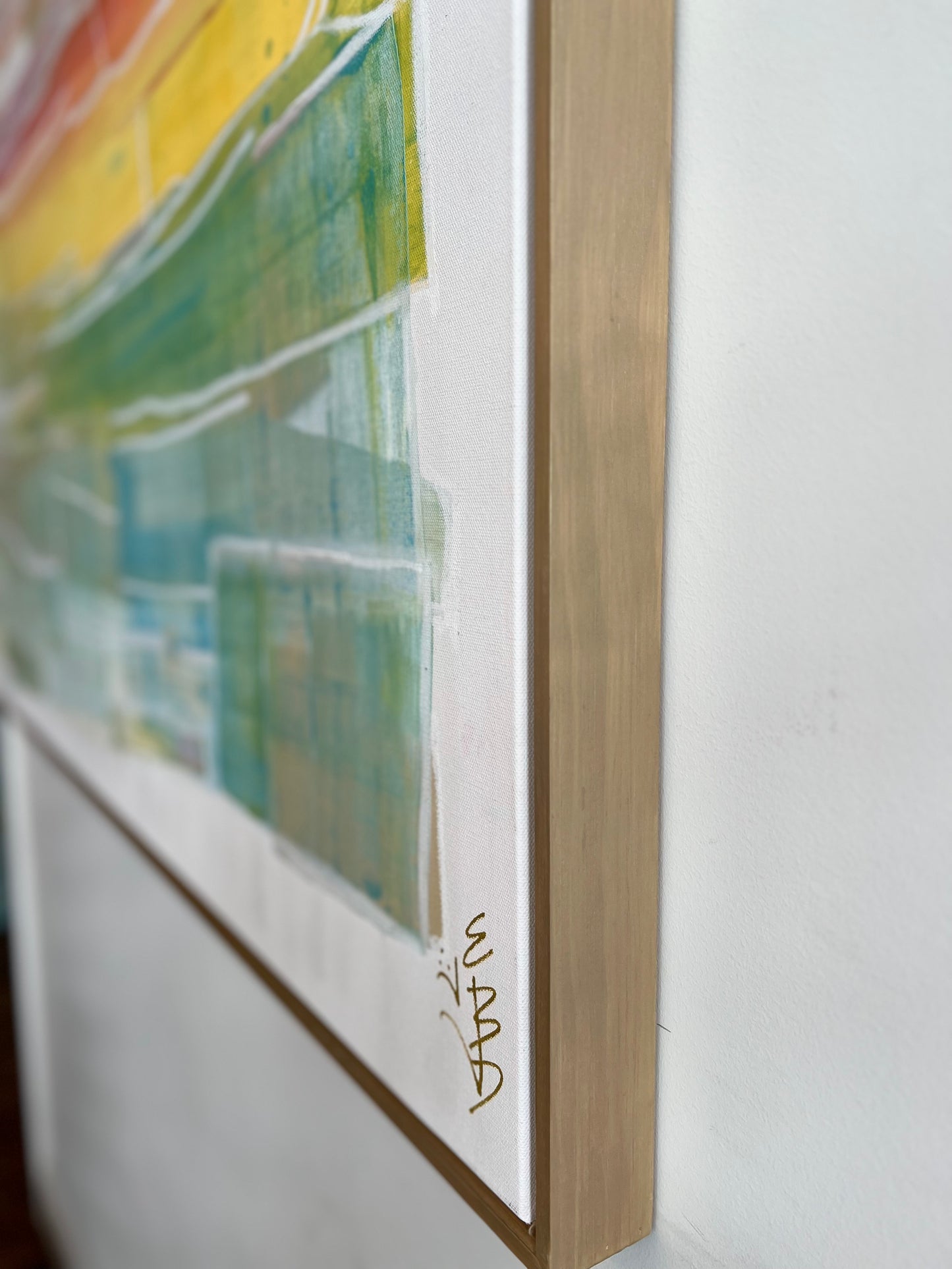 36x48 palette scape abstract rainbow sunset