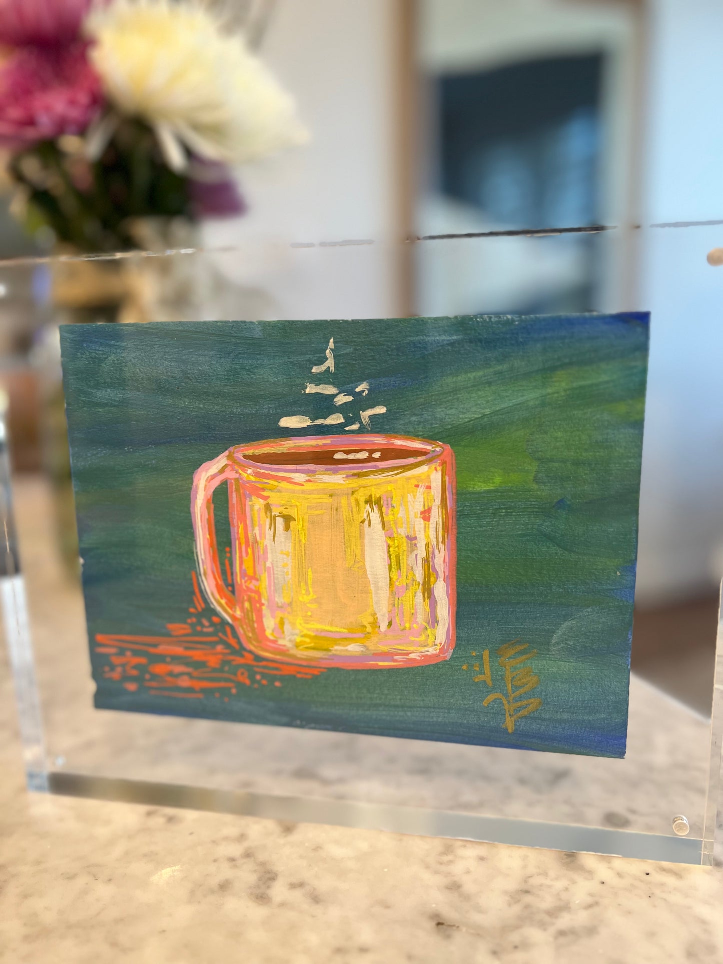 5x7 Coffee yellow/orange