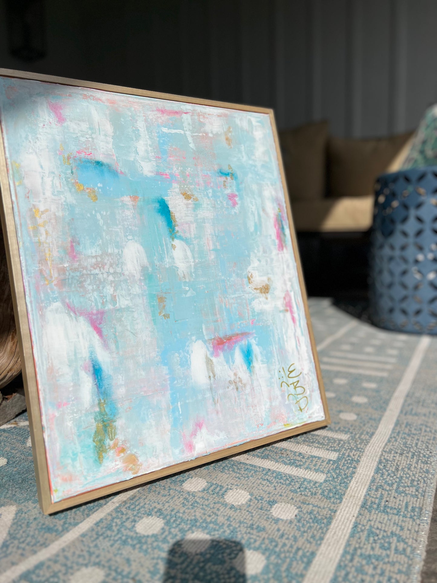 Blue wash abstract 16x20