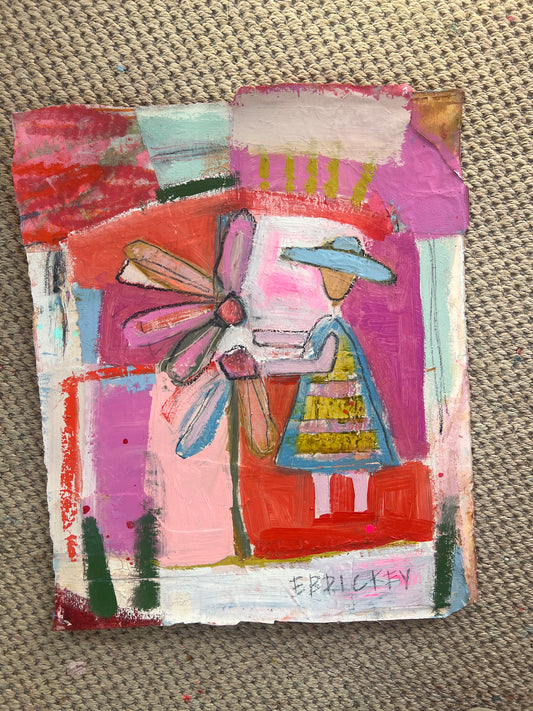 Abstract garden gal 19x17.5”