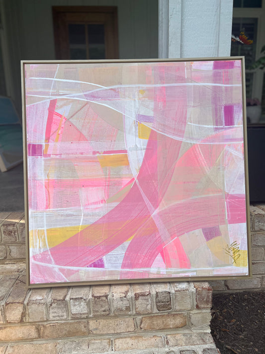 Pink curves abstract