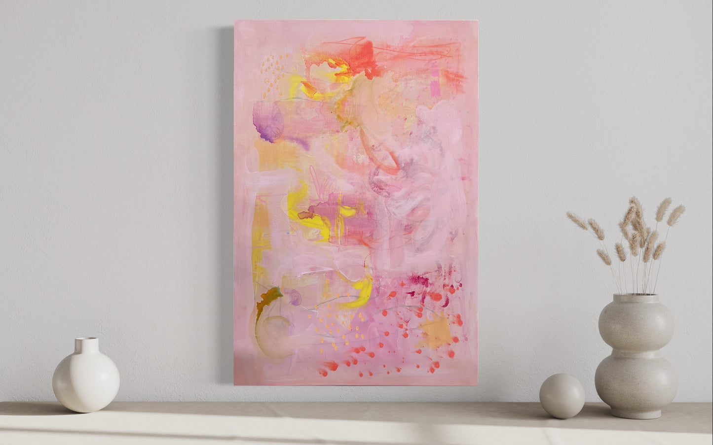 30x40 diptych pink abstracts